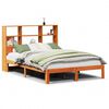 vidaXL Bed met boekenkast zonder matras grenenhout wasbruin 140x200 cm