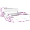 vidaXL Bedframe met hoofdeinde Sonoma 180 x 200 cm Massief grenenhout