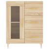 vidaXL Dressoir 69,5x34x90 cm bewerkt hout sonoma eikenkleurig