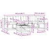 vidaXL Buiten bankenset met kussen 6 pcs Natuurlijk en Beige