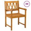 vidaXL Tuinstoelen 8 st Naturel Massief Acaciahout