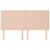 vidaXL Hoofdbord cappuccino 200x5x118/128 cm Kunstleer