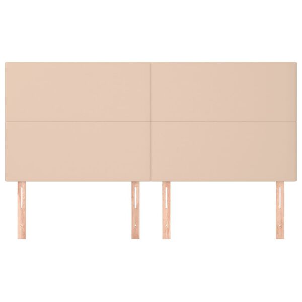 vidaXL Hoofdbord cappuccino 200x5x118/128 cm Kunstleer