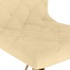 vidaXL Eetkamerstoelen draaibaar 2 st fluweel cr&egrave;mekleurig