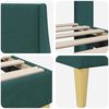 vidaXL Bedframe met hoofdeinde Donkergroen 90 x 200 cm Stof