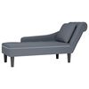 vidaXL Chaise longue met kussen&rechterarmleuning fluweel donkergrijs