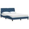 vidaXL Bed met matras stof blauw 140x190 cm