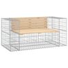 vidaXL Tuinbank schanskorfontwerp 143x71x65,5 cm massief grenenhout