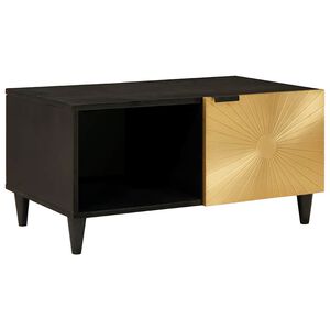 vidaXL Salontafel Zwart en Goud 80 x 50 x 40 cm Bewerkt hout