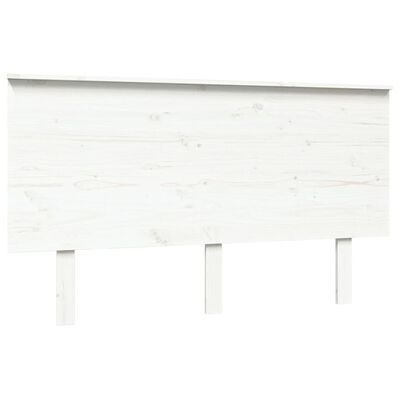 vidaXL Hoofdbord 139x6x82,5 cm massief grenenhout wit