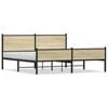vidaXL Bedframe zonder matras metaal sonoma eikenkleurig 183x213 cm