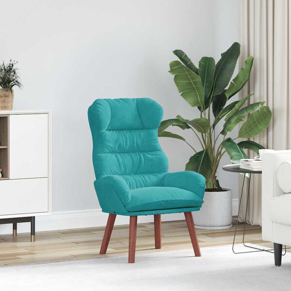 vidaXL Fauteuil Turquoise 69 x 74 x 93 cm Fluweel