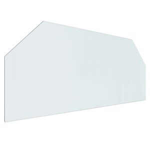 vidaXL Vuurplaats Glazen Plaat Doorzichtig 120 x 50 cm Glas
