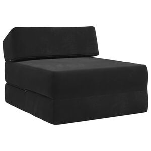 vidaXL Vouwbare Bankbed Zwart 60 x 70 x 41 cm Stof