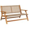 vidaXL Tuinmeubelen Beige 122 x 78 x 73 cm Massief Acaciahout