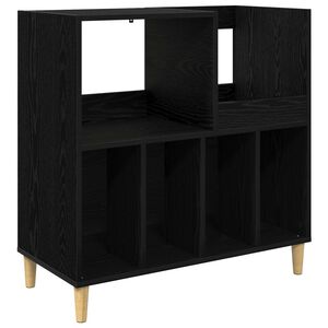 vidaXL Platenspeler Steun Zwart eiken 82 x 39,5 x 82,5 cm Bewerkt hout