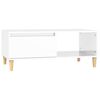 vidaXL Salontafel 90x50x36,5 cm bewerkt hout hoogglans wit