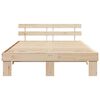 vidaXL Bedframe met hoofdeinde Naturel 160 x 200 cm Massief grenenhout