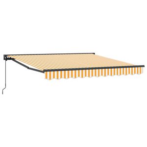 vidaXL Zijde Frame Geel en Wit 300 x 250 cm Polyester met PU-coating
