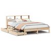 vidaXL Bed met boekenkast zonder matras massief grenenhout 120x190 cm