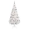 vidaXL Kunstkerstboom met verlichting en kerstballen 180 cm PVC wit