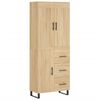 vidaXL Hoge kast 69,5x34x180 cm bewerkt hout sonoma eikenkleurig