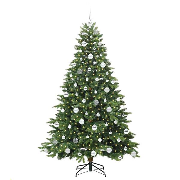 vidaXL Kunstkerstboom met 300 LED met standaard Groen 180 cm PE en PVC
