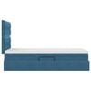 vidaXL Opslag bed met matras Donkerblauw 100 x 200 cm Fluweel