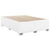 vidaXL Boxspring met matras kunstleer wit 160x200 cm