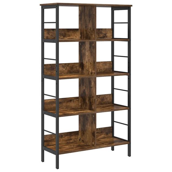 vidaXL Boekenkast Gerookt eiken 82 x 32 x 144,5 cm Bewerkt hout