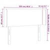vidaXL Hoofdbord met randen 103x16x78/88 cm fluweel donkerblauw