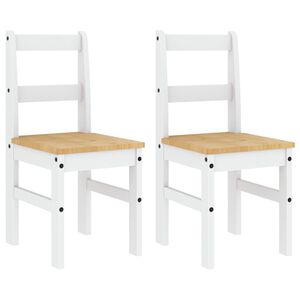 vidaXL Eetkamerstoelen 2 st PANAMA 40x46x90 cm grenenhout wit