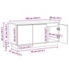 vidaXL TV-kast Artisan Eiken 100 x 38 x 49 cm Bewerkt hout