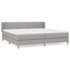 vidaXL Boxspring met matras stof lichtgrijs 200x200 cm