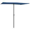 vidaXL Parasol met aluminium paal 2x1,5 m azuurblauw