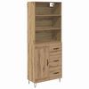 vidaXL Hoge kast 2 st Artisan Eiken 69,5 x 34 x 180 cm
