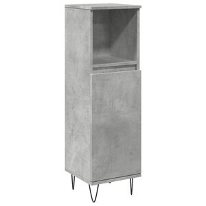 vidaXL Badkamerkast 30x30x100 cm bewerkt hout betongrijs