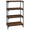 vidaXL Boekenkast 60x33x100 cm bewerkt hout en staal bruin eikenkleur