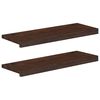 vidaXL Raamkozijnen 2 st Donkerbruin 70 x 30 x 2 cm Massief beukenhout