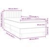 vidaXL Boxspring met matras fluweel donkerblauw 100x210 cm