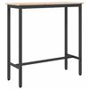 vidaXL Tafel Naturel 100 x 40 x 101 cm Engineered hout en staal