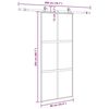 vidaXL Schuifdeur met beslagset 90x205 cm gehard glas zwart