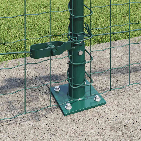 vidaXL Hekpalen 13 pcs Groen Ø32mm 70 cm Gegalvaniseerd staal