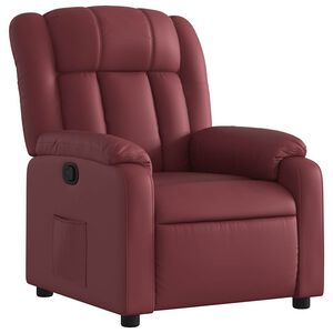 vidaXL Fauteuil verstelbaar kunstleer wijnrood