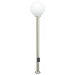 vidaXL Bolderarmatuur met sensor en stopcontact 120 cm roestvrij staal IP44
