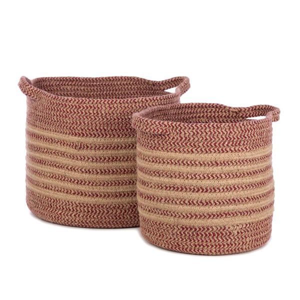 KidsDepot 2-delige Mandenset Eran katoentouw terracottakleurig