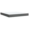 vidaXL Boxspring met matras stof donkergrijs 180x200 cm