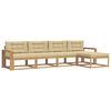 vidaXL Buiten bankenset 4 st Wit en Beige Polyester