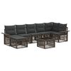 vidaXL Tuinbankenset 8 st Grijs poly rattan
