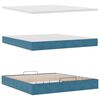 vidaXL Ottoman bed met matras 200x200 cm fluweel donkerblauw